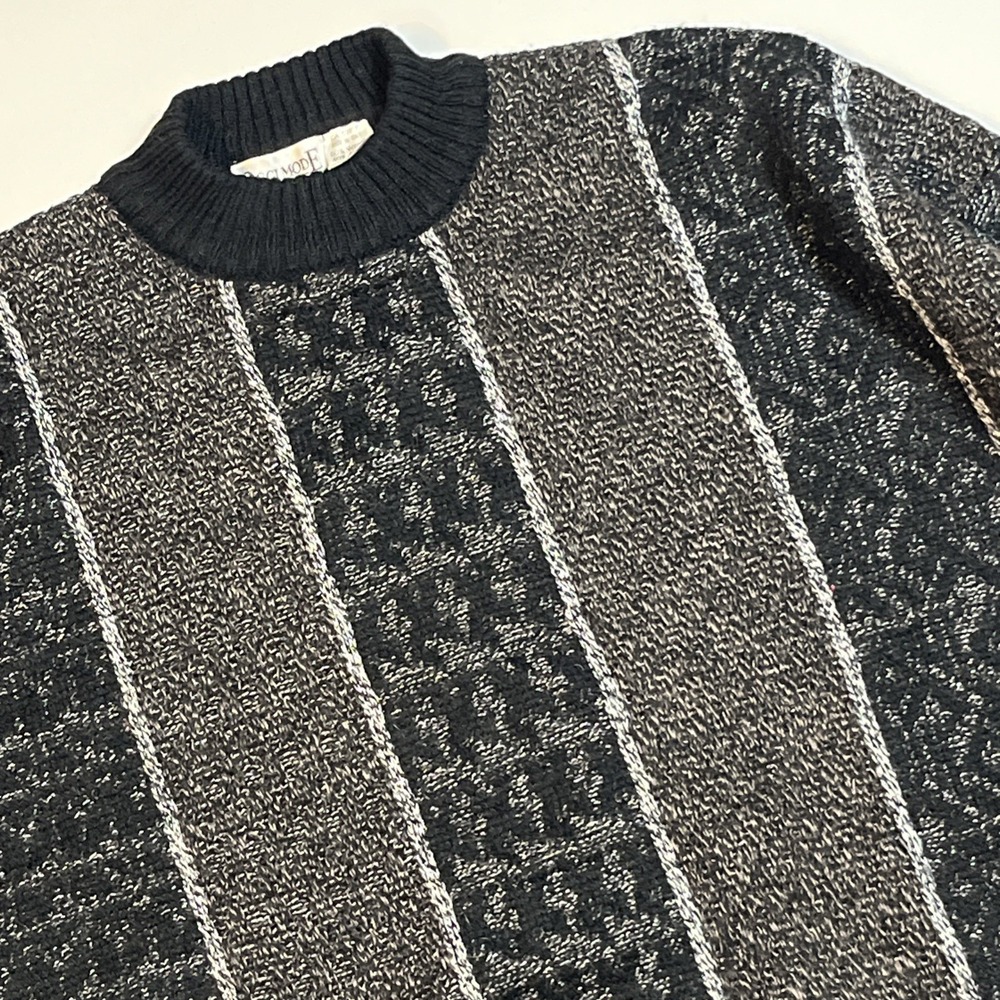 Vtg Oggi Mode Sweater Size 1X Made‎ In Italy Wool Blend 90s Eclectic Grampa Core